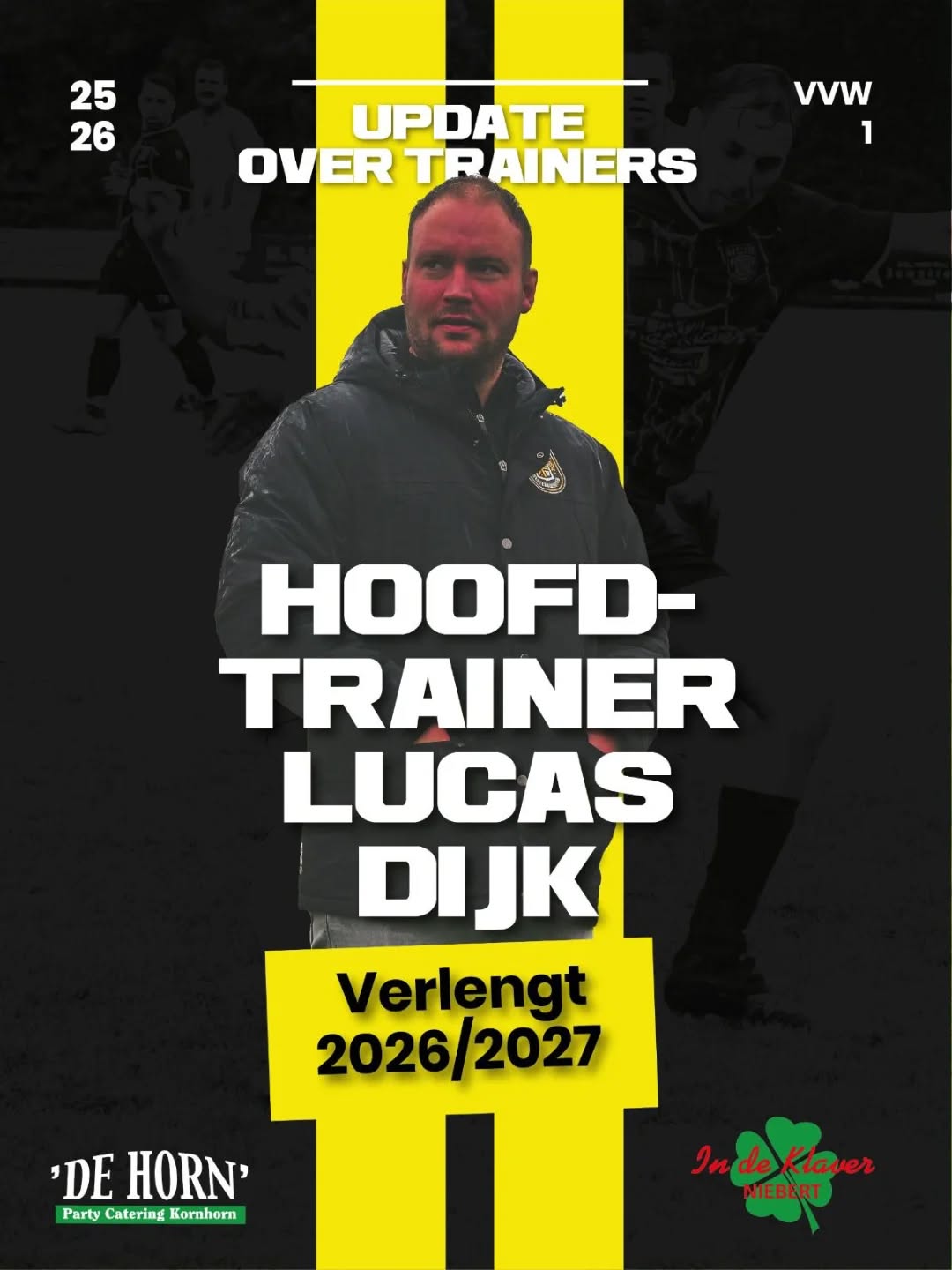 Hoofdtrainer Lucas Dijk verlengt bij Westerkwartier 1